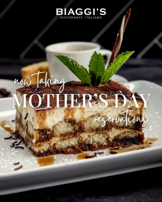 Treat Mom to all the love this Mother's Day! 💐 Call your local Biaggi's or head to our website to make your reservation today.
